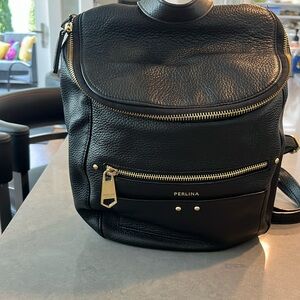 Perlina black backpack handbag